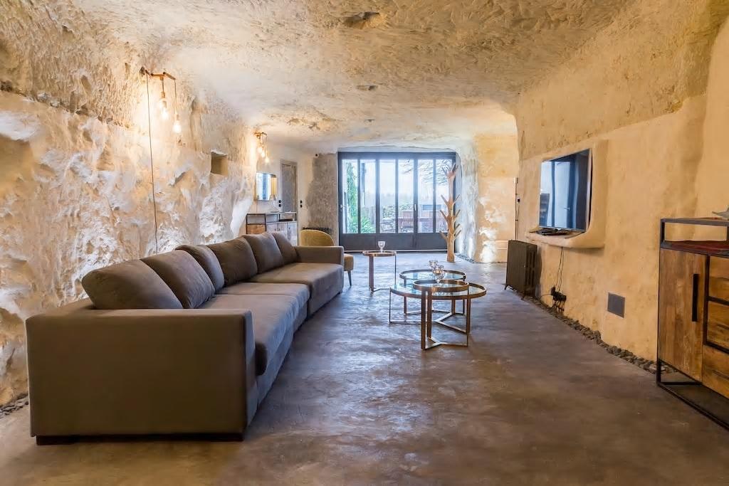 Amboise Troglodyte Villa Pocé-sur-Cisse Exterior foto